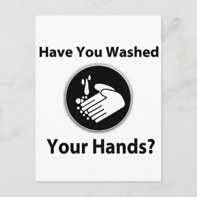 Carte Postale T'As-Tu Lavé Les Mains ? (Devant)