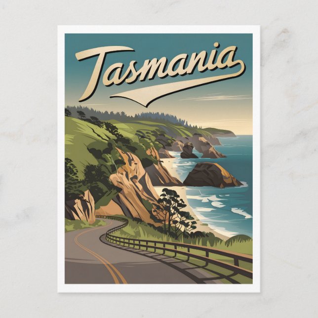 Carte Postale Tasmanie Vintage (Devant)