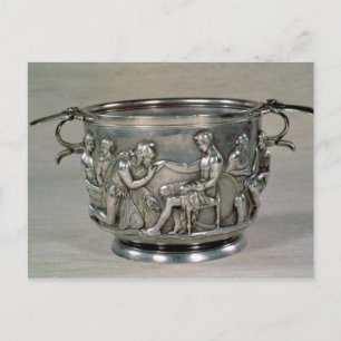 Carte Postale Tasse à boire romaine dorée