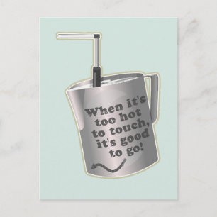 Carte Postale Tasse de café chauffage lait barista