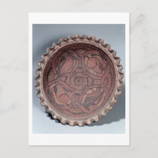 Carte Postale tasse de cuivre, terre cuite peinte avec bordures  (Devant)