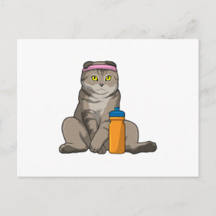 Carte Postale Tasse de fitness pour chats