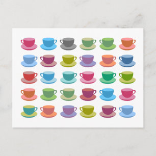 Carte Postale Tasses à café
