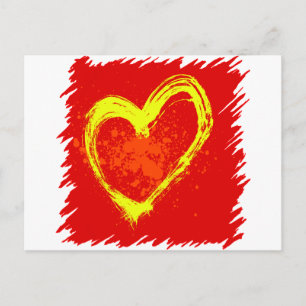 Carte Postale Tatouage cardiaque Abstrait