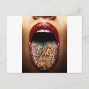 Carte Postale tatouage de langue