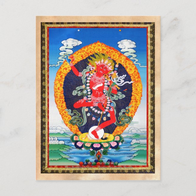 Carte Postale Tatouage de thangka oriental cool Vajravarahi (Devant)
