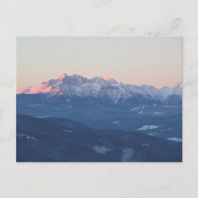 Carte Postale Tatras au lever du soleil (Devant)
