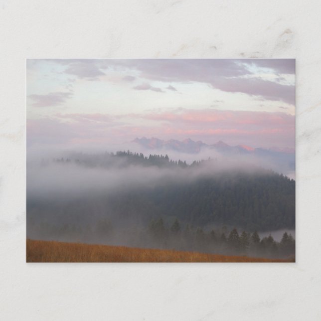 Carte Postale Tatras et brouillard (Devant)