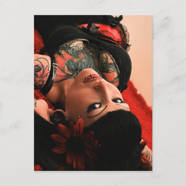 Carte Postale Tattoo Pin Up (Devant)