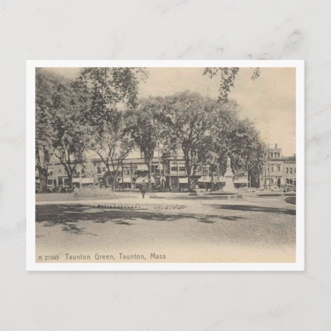 Carte Postale Taunton MA, The Green, 1915 (Devant)
