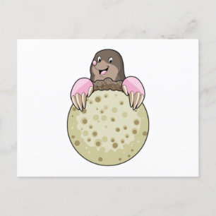 Carte Postale Taupe avec Lune