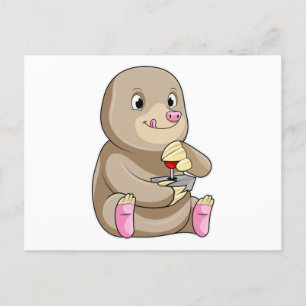 Carte Postale Taupe en tant que joueur avec joystick