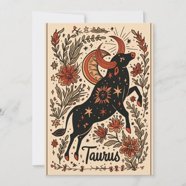 Carte postale - Taurus Celestial Zodiac Art (Devant)