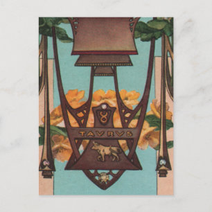 Carte Postale Taurus le taureau - Zodiac