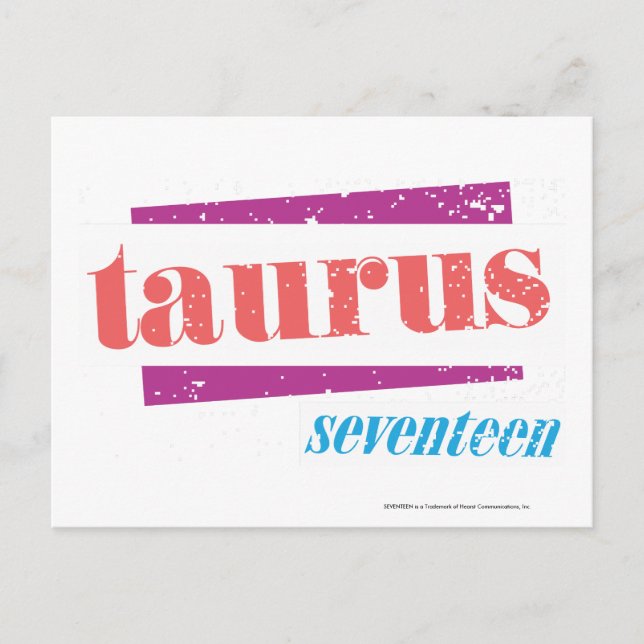 Carte Postale Taurus LtPink (Devant)