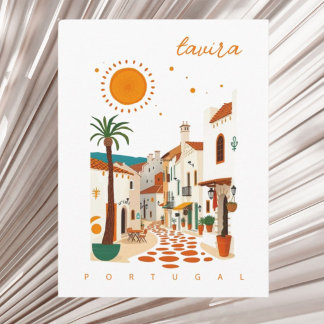 Carte Postale Tavira Portugal ville blanche vacances algarve