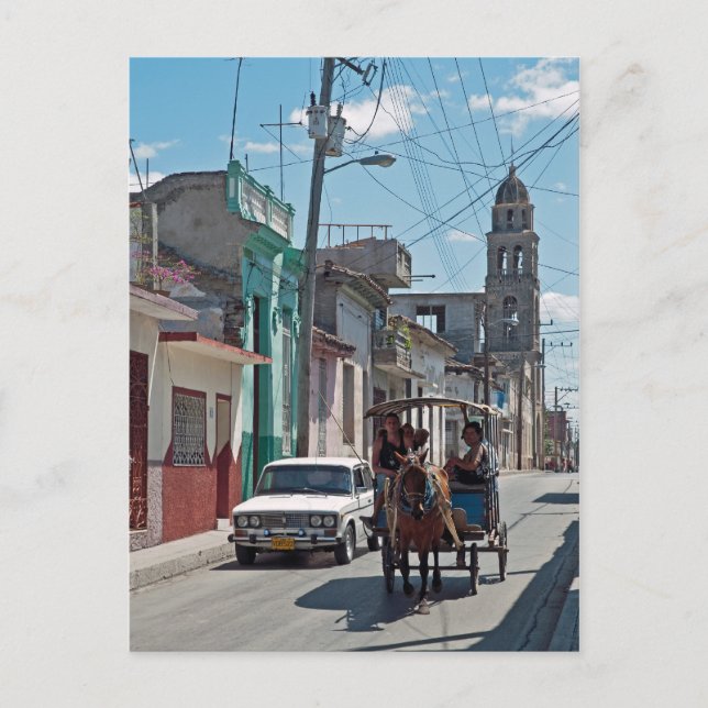 Carte Postale Taxi à cheval (Devant)