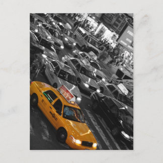 Carte Postale Taxi : Arrière - plan B&W