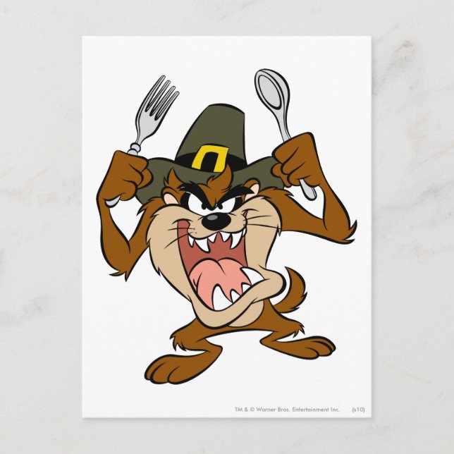 Carte Postale TAZ™ Affamé (Devant)