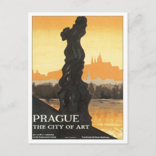 Carte Postale Tchécoslovaquie vintage de Prague