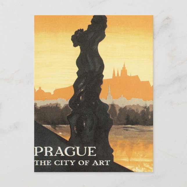 Carte Postale Tchécoslovaquie vintage de Prague (Devant)