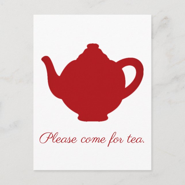 Carte Postale Tea moderne théière rouge (Devant)