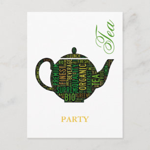 Carte Postale Tea Party - Black Teapot