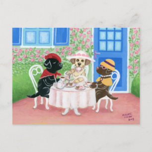 Carte Postale Tea Party Labradors