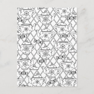 Carte Postale Tea Pot Doodle