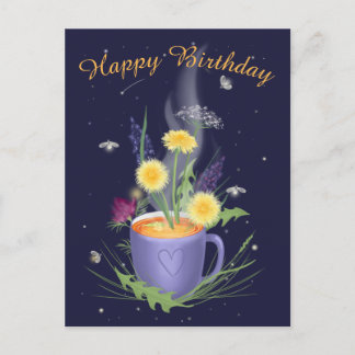 Carte postale Tea Time Summer Flowers