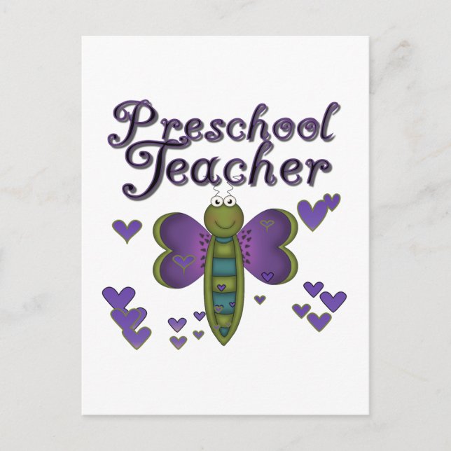Carte Postale Teacher de papillon Tshirts et cadeaux (Devant)