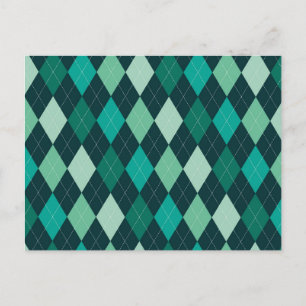 Carte Postale Teal argyle