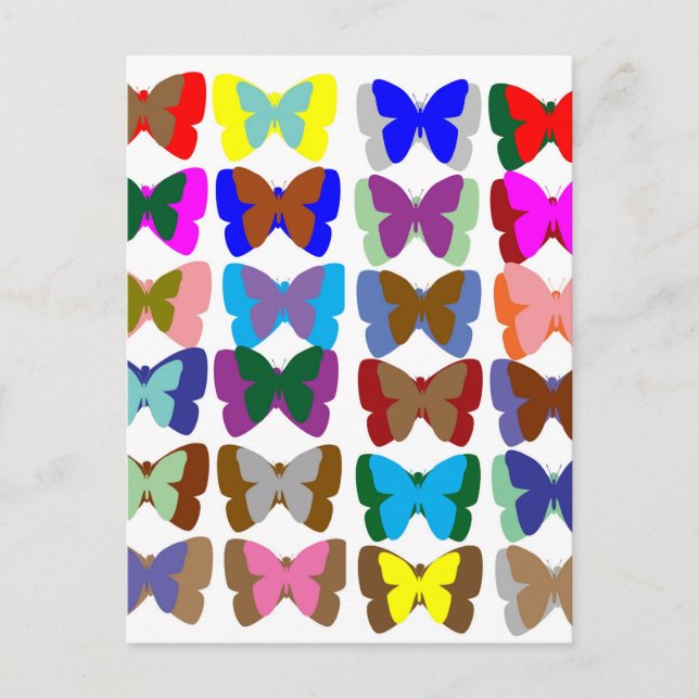 Carte Postale TEAM papillon : Apprendre les COULEURS et la compt (Devant)