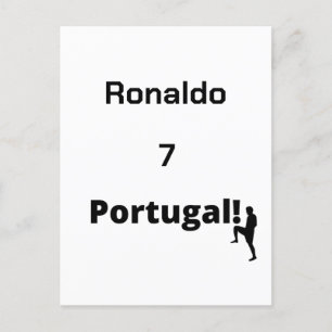 Carte Postale Team Portugal Soccer, votre nom et numéro