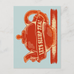 Carte Postale Teapot Drôle Thé à Boire