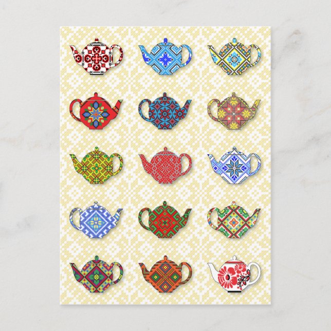 Carte Postale Teapots (Devant)