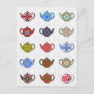 Carte Postale Teapots