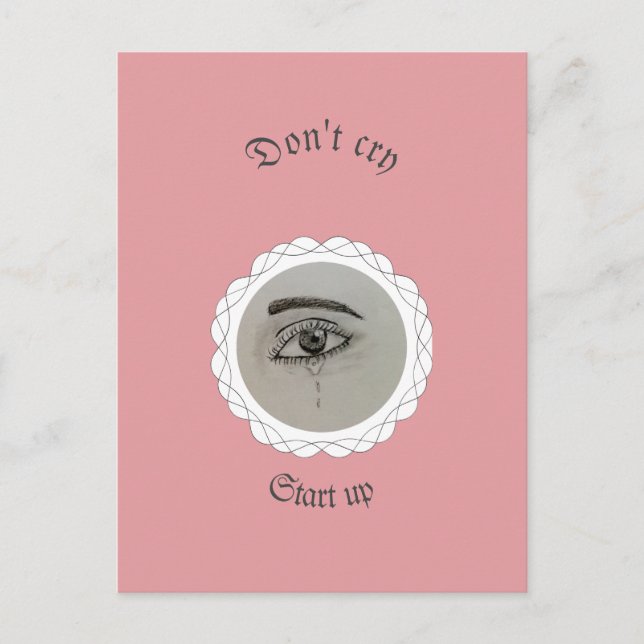 Carte Postale Tearing eye Throw Pillow (Devant)