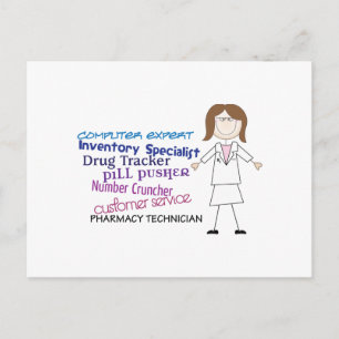 Carte Postale Technicien en pharmacie