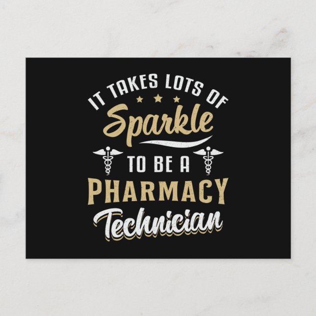 Carte Postale Technicien En Pharmacie Il Prend Beaucoup De Cadea (Devant)