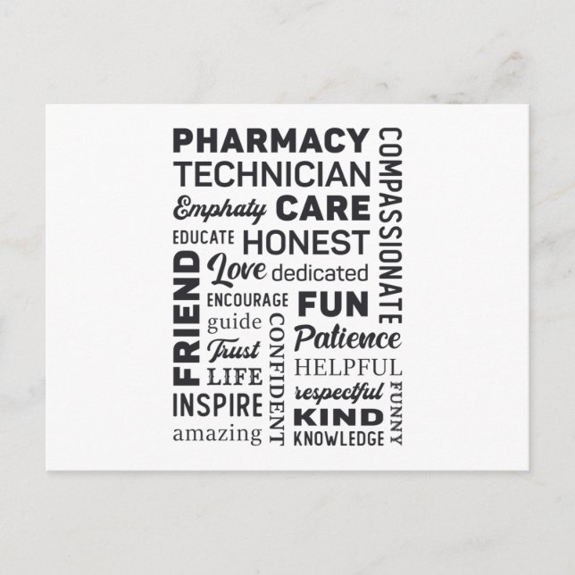 Carte Postale Technicien en pharmacie Tech Médecine Pharmaciste  (Devant)