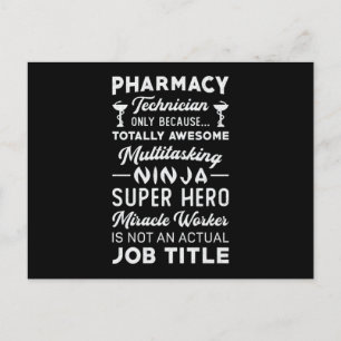 Carte Postale Technicien en pharmacie Tech Medicine Hero Pharmis