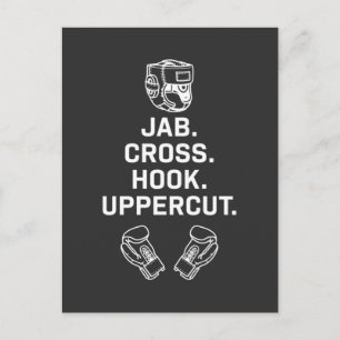 Carte Postale Technique de boxe Jab crochet uppercut Boîte de fo