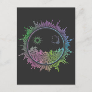 Carte Postale Technologie d'égaliseur EDM Techno Rave Festival d