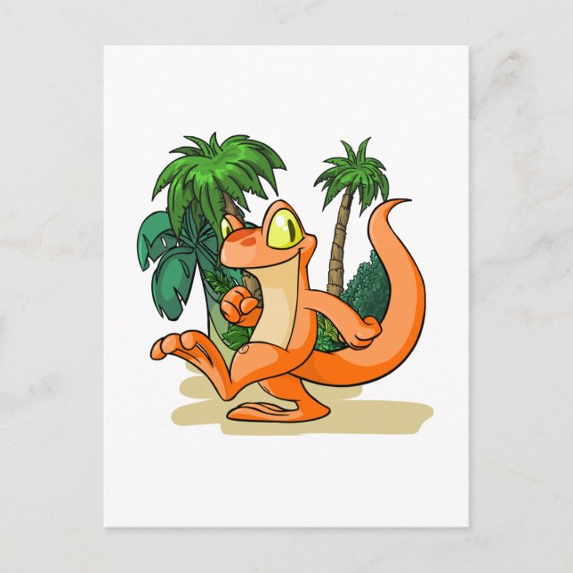 Carte Postale Techo orange sur une quête de Mystery Island (Devant)
