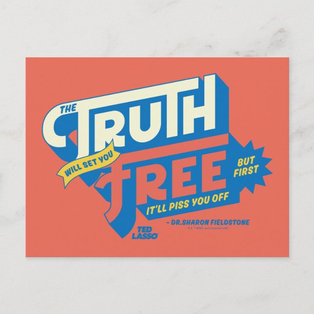 Carte Postale Ted Lasso | The Truth Will Set You Free (Devant)