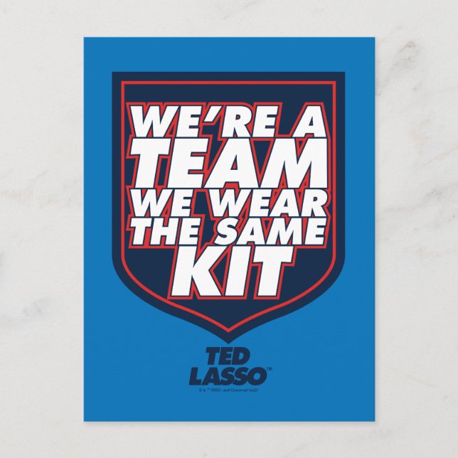 Carte Postale Ted Lasso | We're A Team Typography Graphic (Devant)