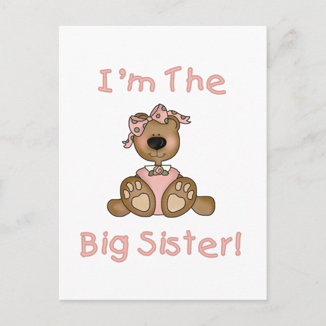 Carte Postale Teddy Bear Big Sister Tshirts et cadeaux (Devant)
