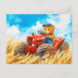 Carte Postale Teddy Bear Driving