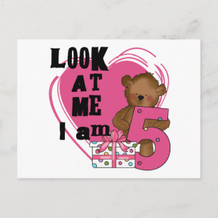 Carte Postale Teddy Bear I'm 5 Anniversaire T-shirts et cadeaux